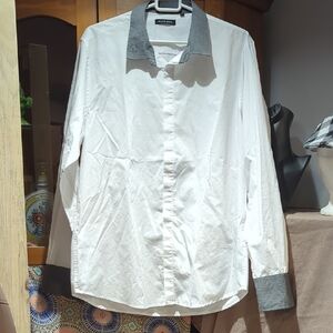 Brave Soul White Shirt with Gray Details